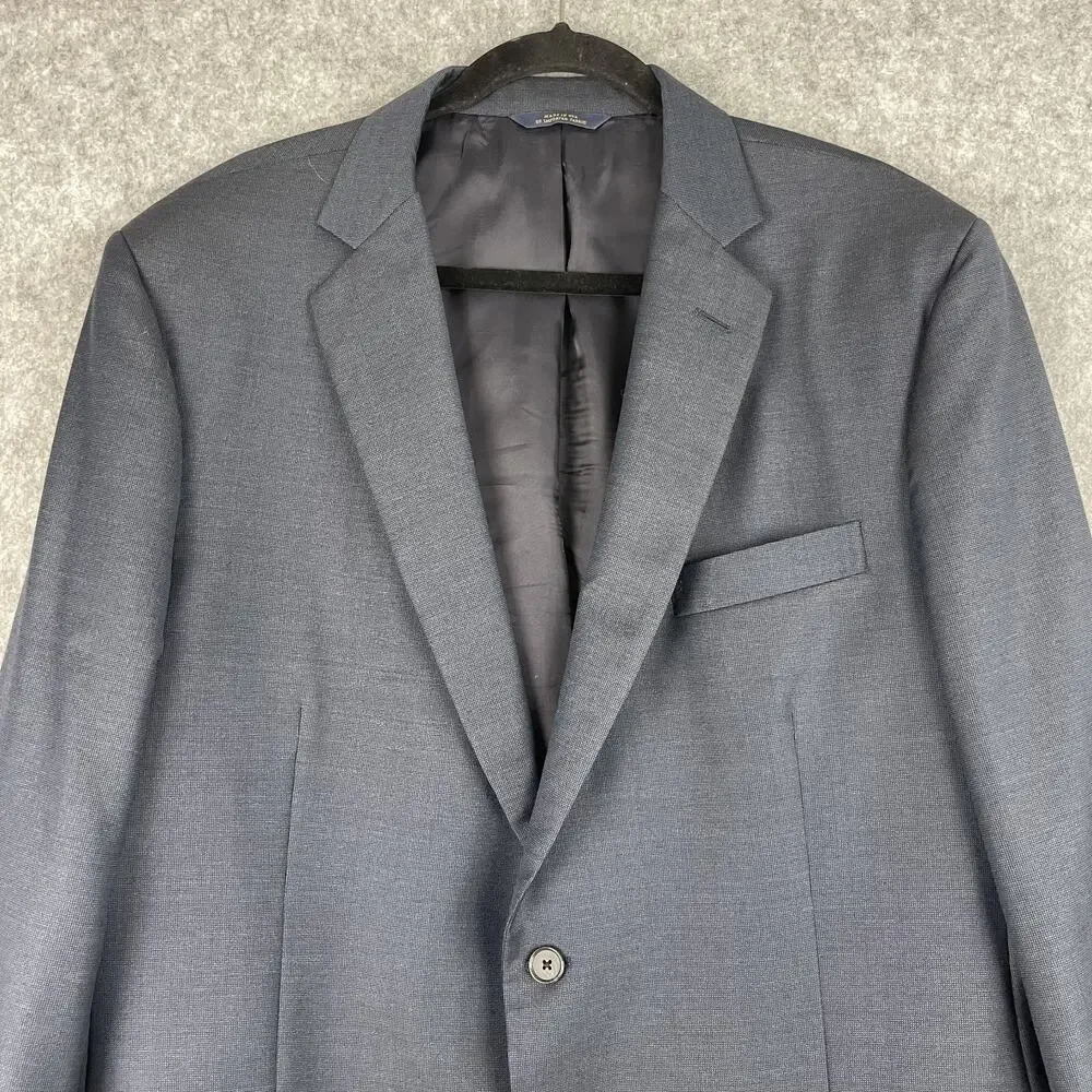 Brooks Brothers 1818 Madison Blazer Jacket Men 46R Blue Wool Vitale Barberis USA